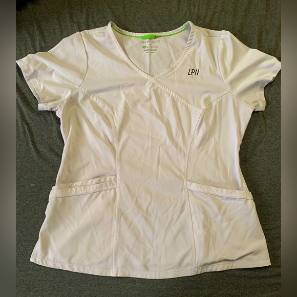 4-Pocket Stretch LPN Scrub Top size L - Picture 2 of 6